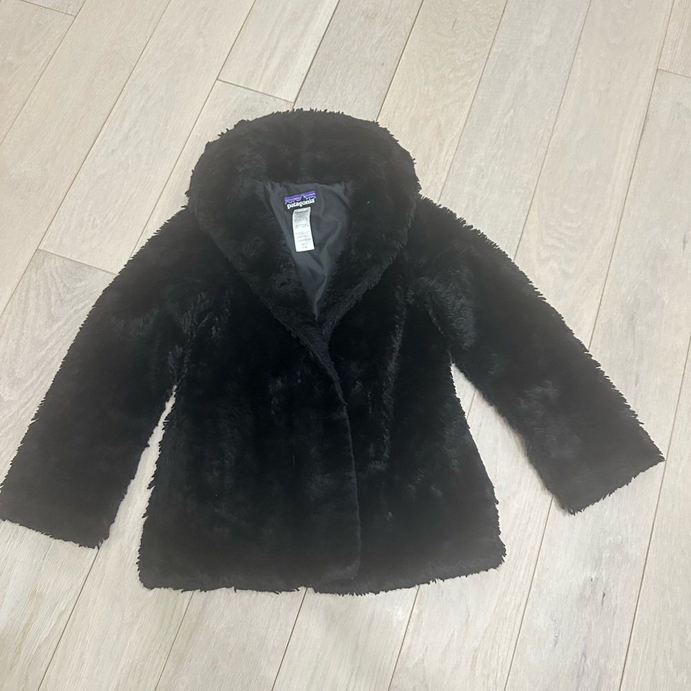 Patagonia Black Faux Fur Jacket